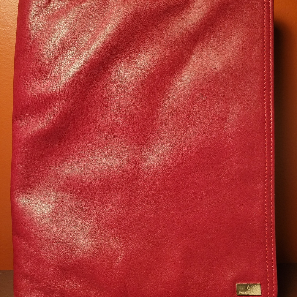 Franklin Vovey Nappa Leather Organizer- Red, Without Rings